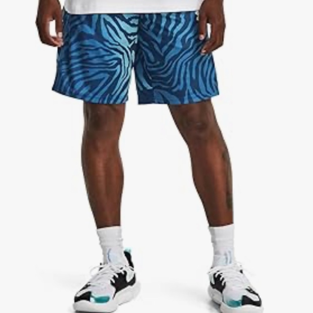 NWT Under Armour - Mens Baseline 10" Print Short Shorts - Picture 4 of 7